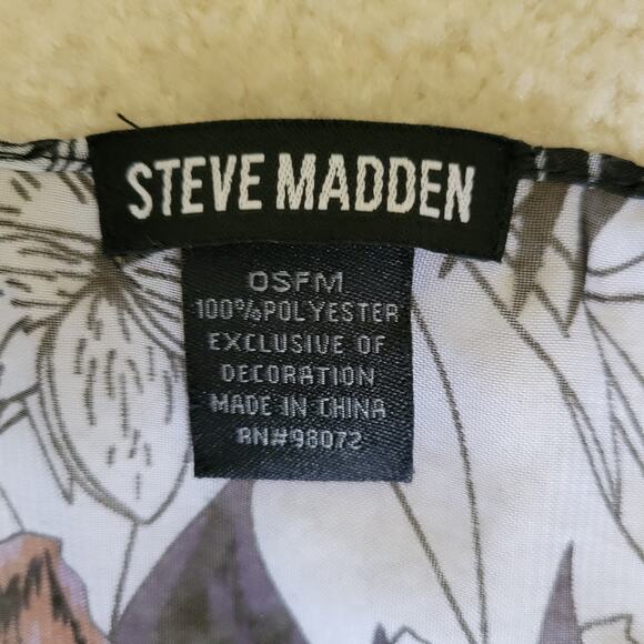 Steve Madden OSFM Adjustable Kimono Wrap Cover Up Sheer Tie Front Tropical Beach - Picture 11 of 14